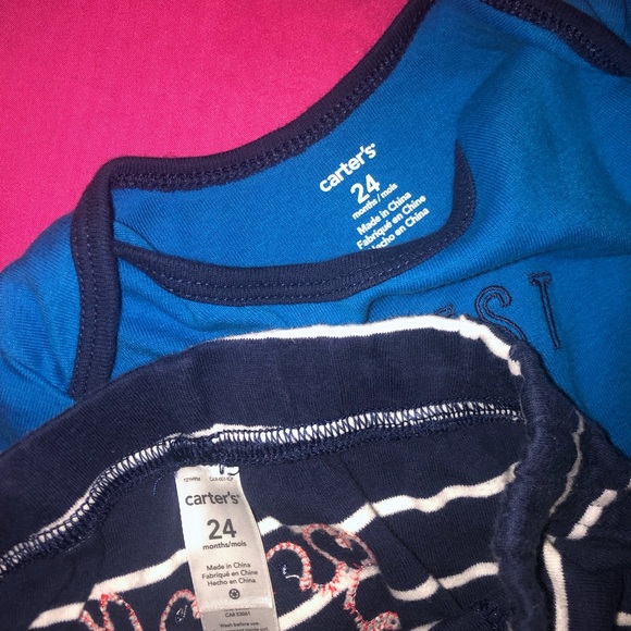 Carter’s Baby beach 3 Pc Crab Outfit - Picture 4 of 6